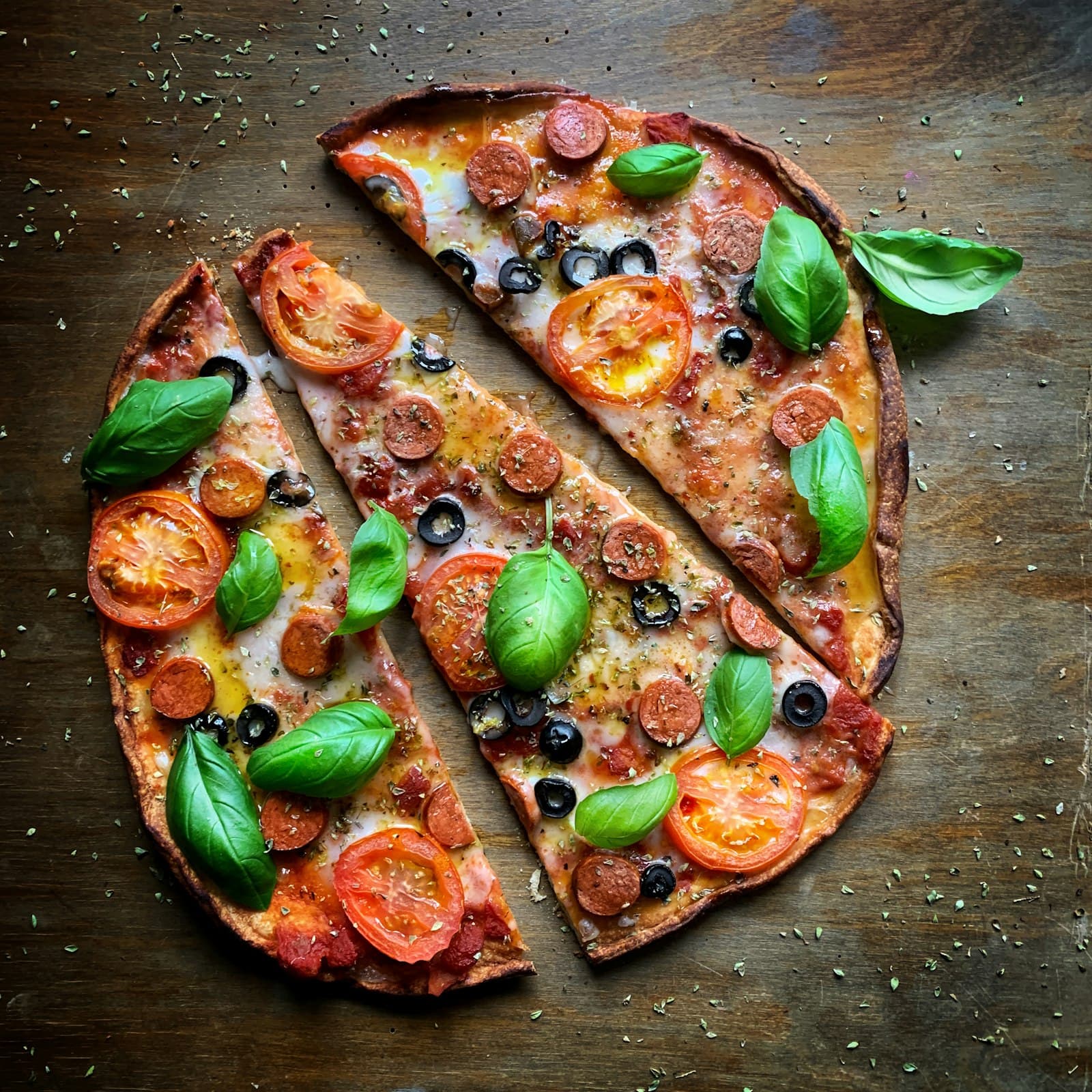 Focaccia und Antipasti
